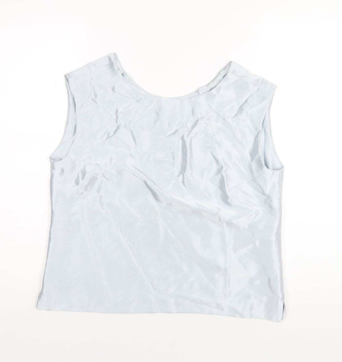 Tom Bowker Womens Blue Polyester Basic Tank Size 16 Round Neck