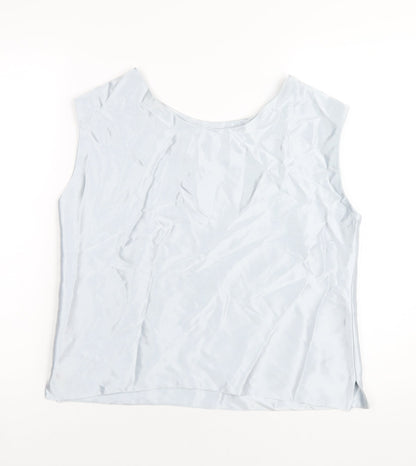 Tom Bowker Womens Blue Polyester Basic Tank Size 16 Round Neck