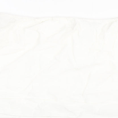 FOREVER 21 Womens White Viscose Basic T-Shirt Size M Off the Shoulder