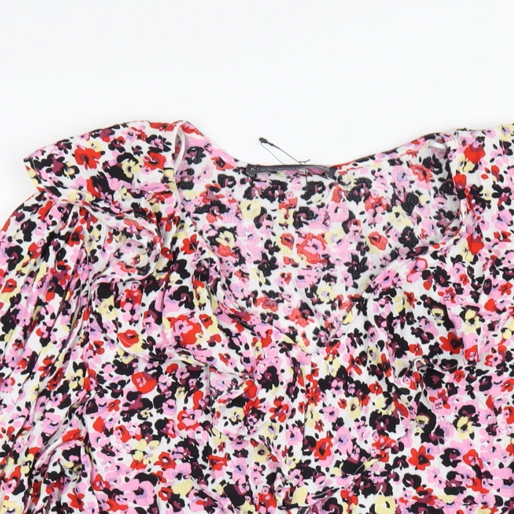 Womens UK Size 6 Marks and Spencer Multicoloured Basic Blouse