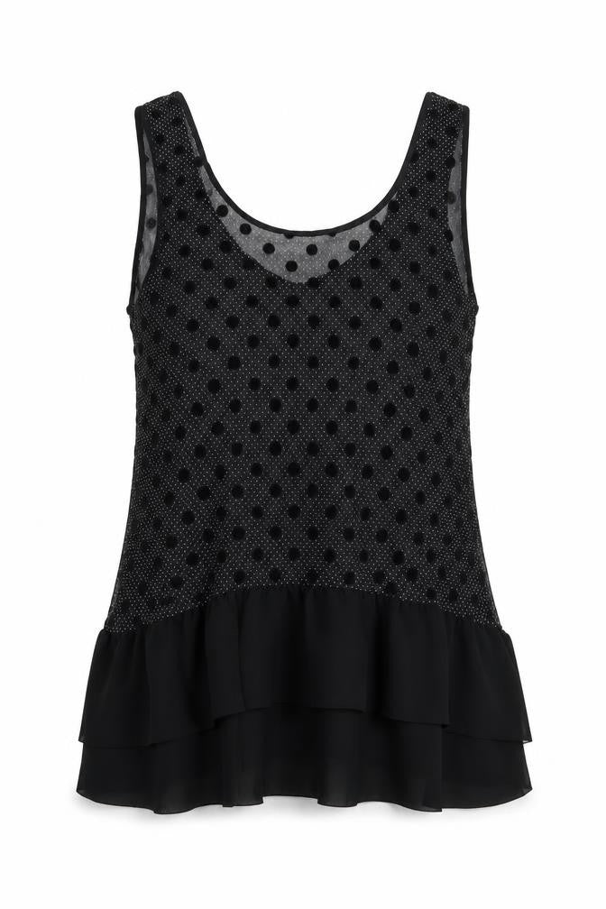 Womens UK Size 12 Miss Selfridge Black Basic Tank