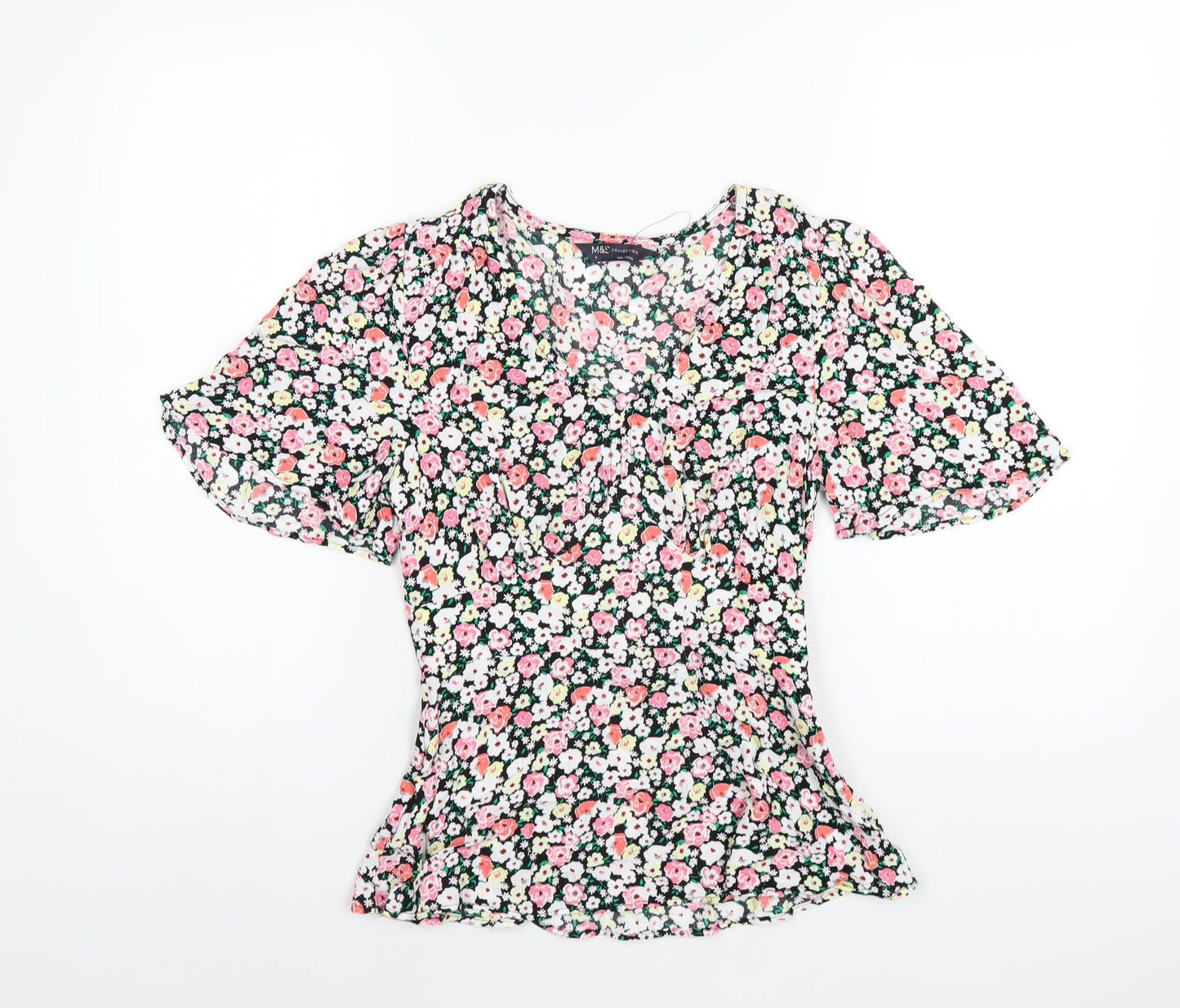 Womens UK Size 6 Marks and Spencer Multicoloured Basic Blouse