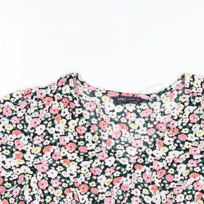 Womens UK Size 6 Marks and Spencer Multicoloured Basic Blouse