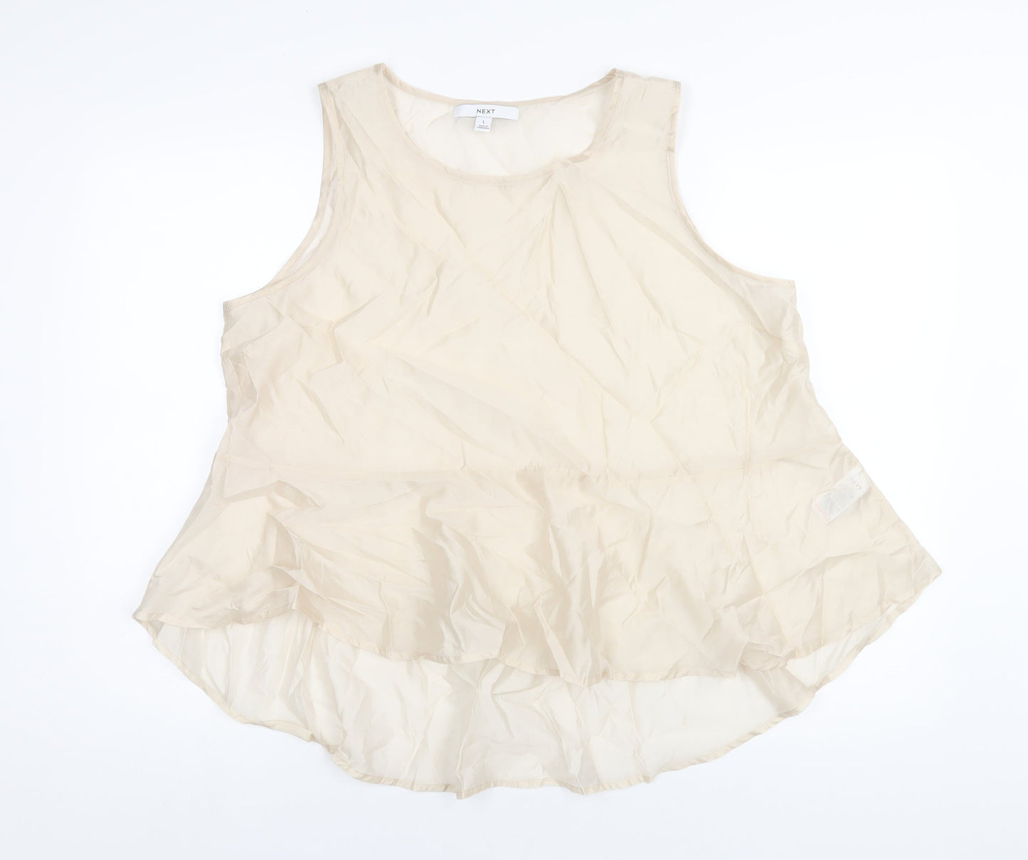 Womens UK Size L NEXT Ivory Basic Tank
