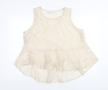 Womens UK Size L NEXT Ivory Basic Tank