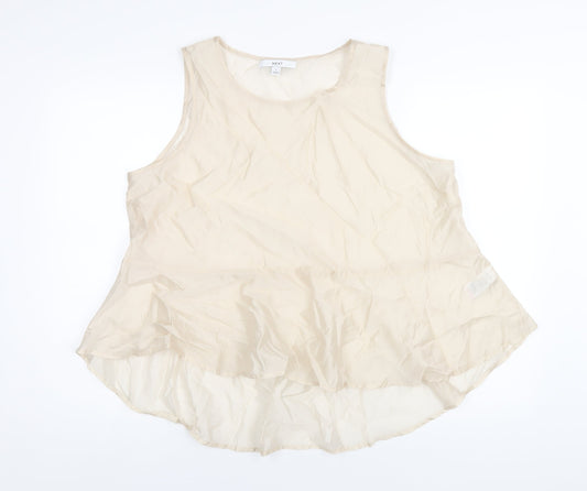 Womens UK Size L NEXT Ivory Basic Tank