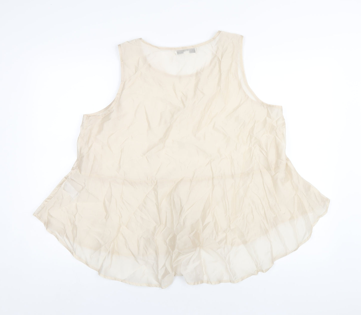 Womens UK Size L NEXT Ivory Basic Tank