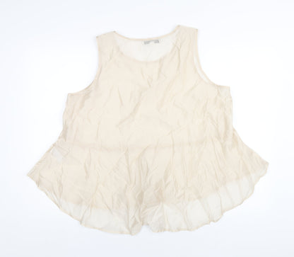 Womens UK Size L NEXT Ivory Basic Tank