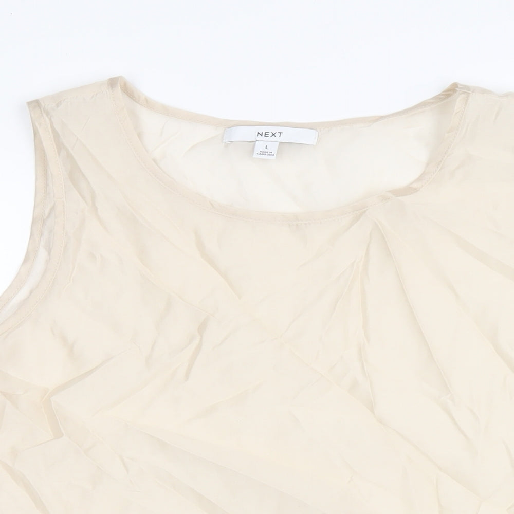 Womens UK Size L NEXT Ivory Basic Tank