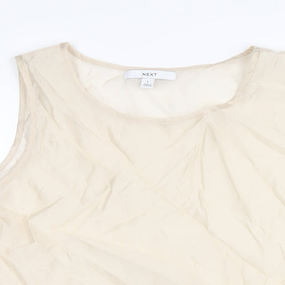 Womens UK Size L NEXT Ivory Basic Tank