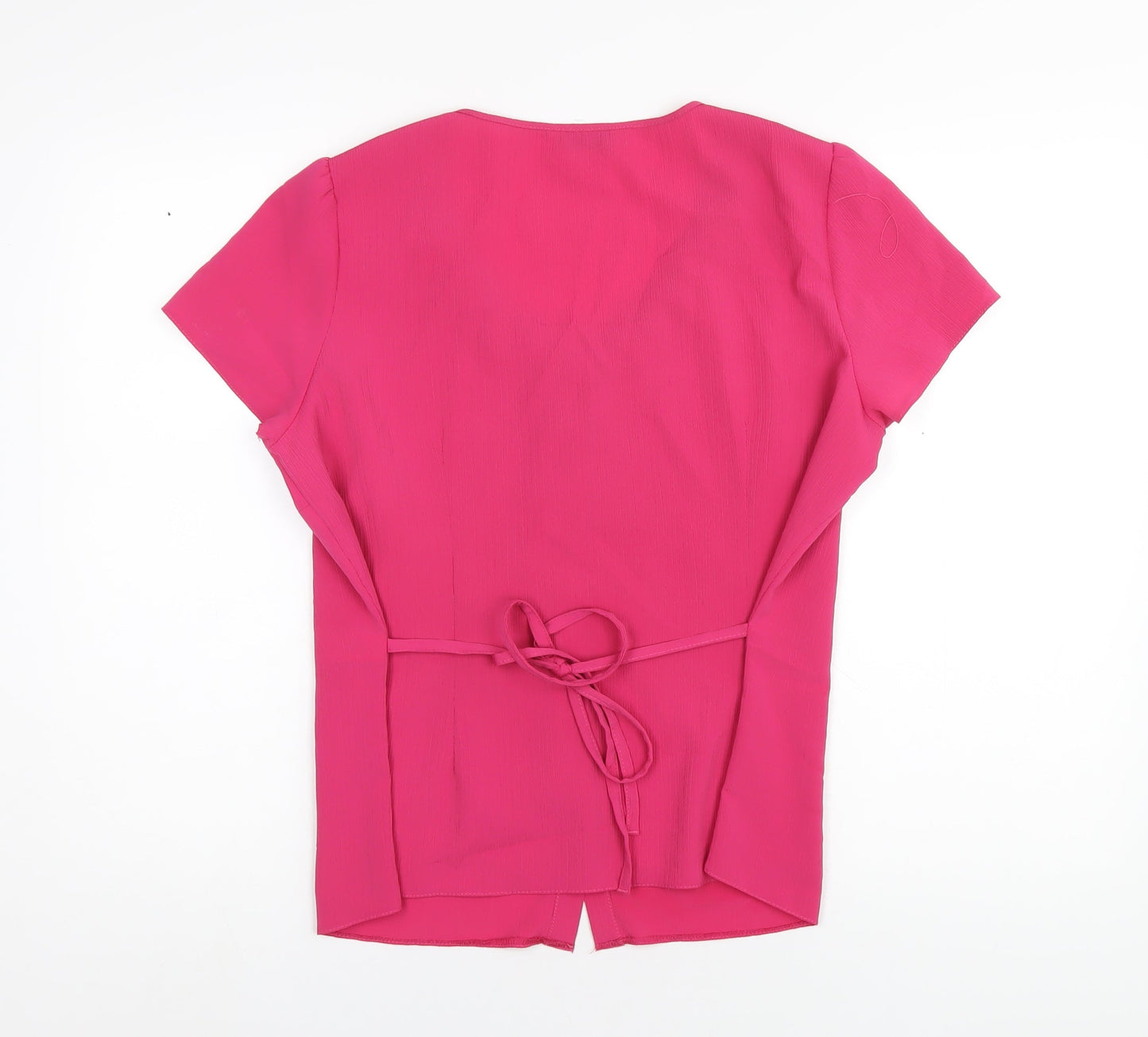 Womens UK Size 16 Classic Pink Basic Button-Up