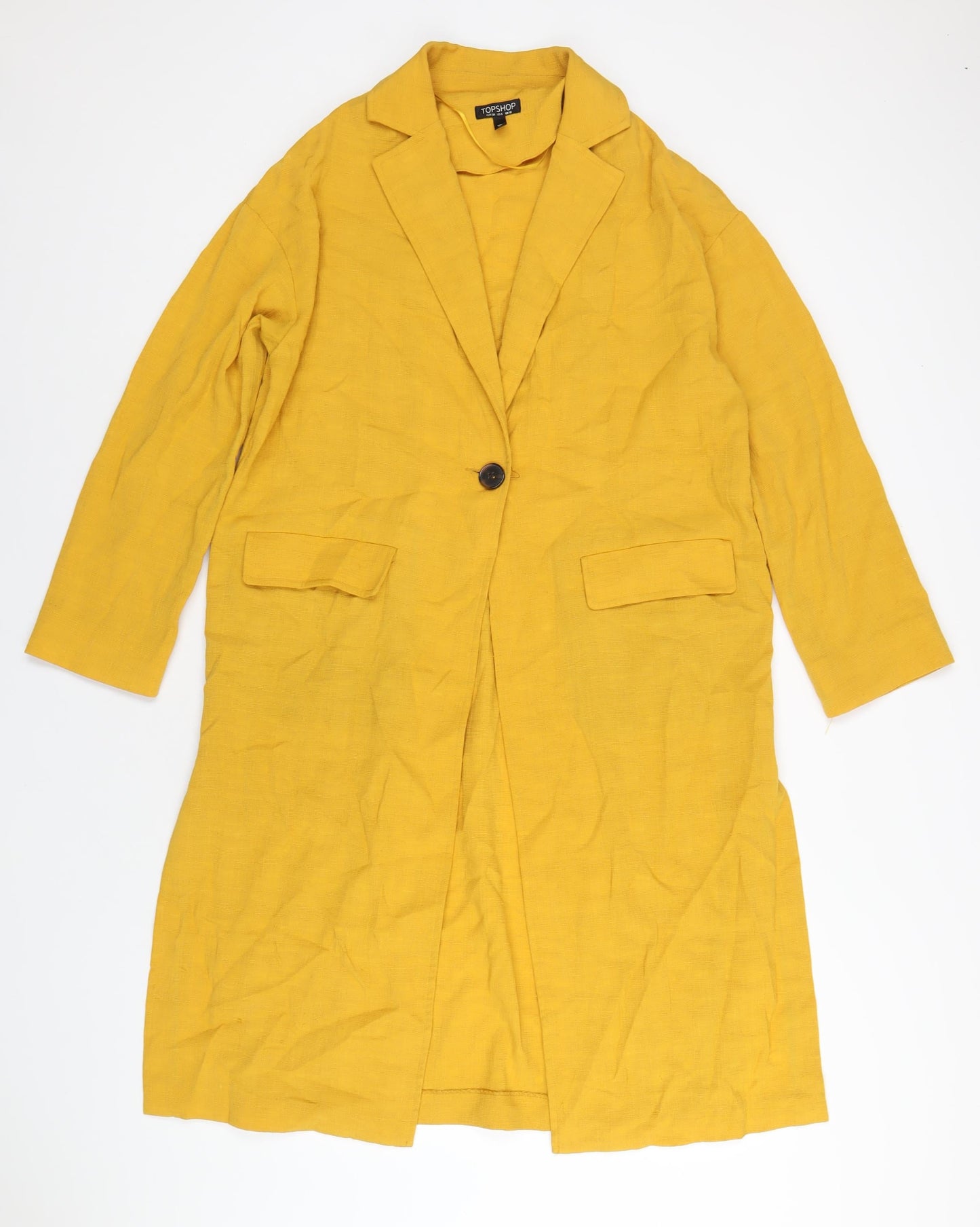 Womens UK Size 10 Topshop Yellow Jacket