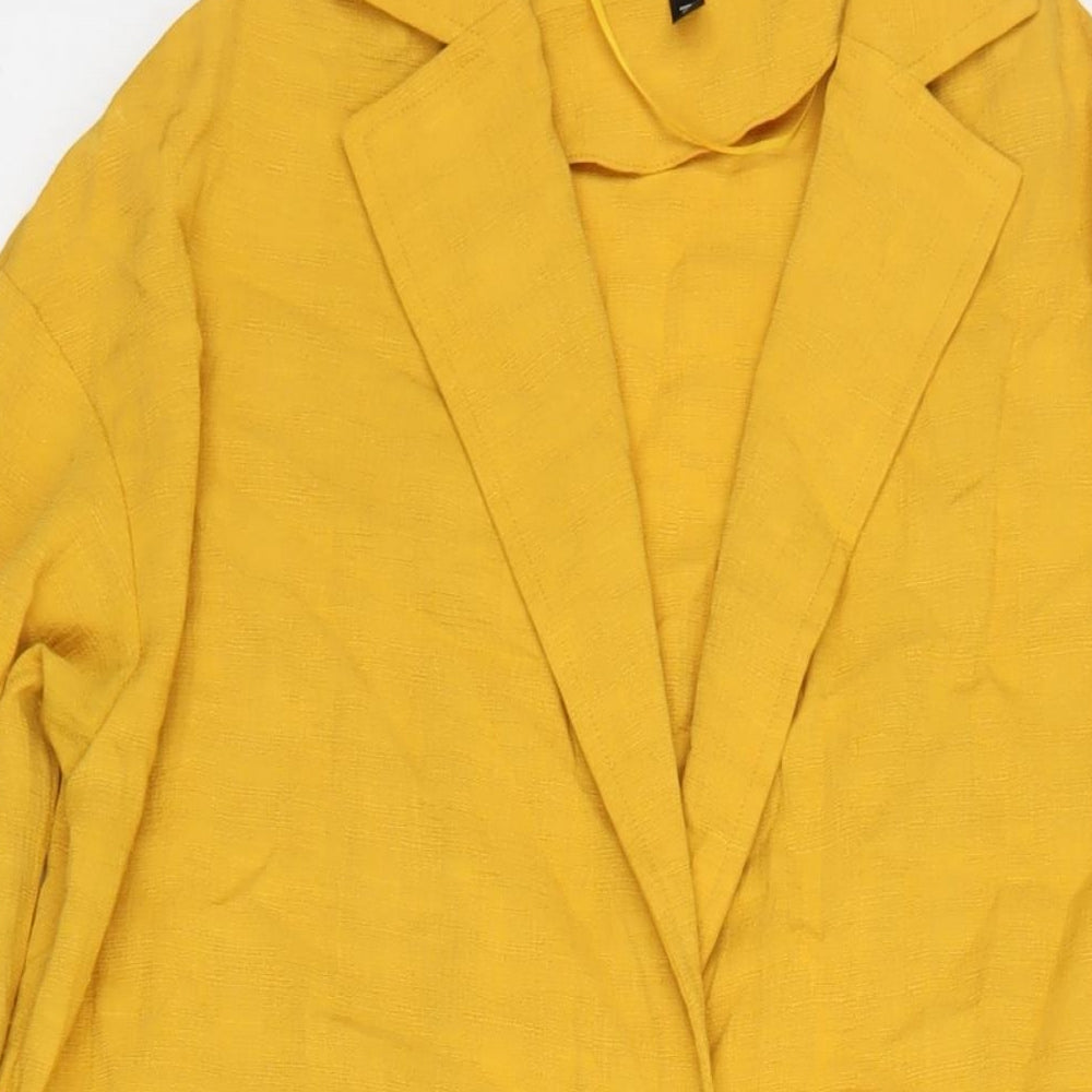 Womens UK Size 10 Topshop Yellow Jacket