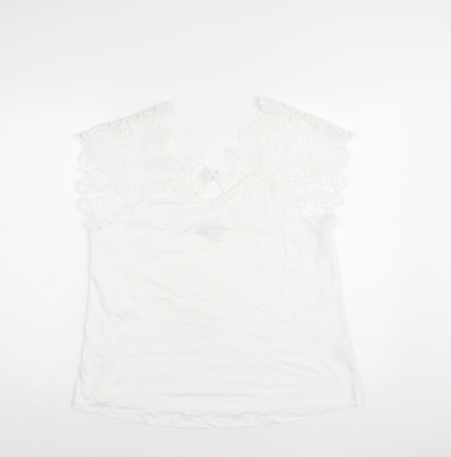 Womens UK Size XL Klass White Basic T-Shirt