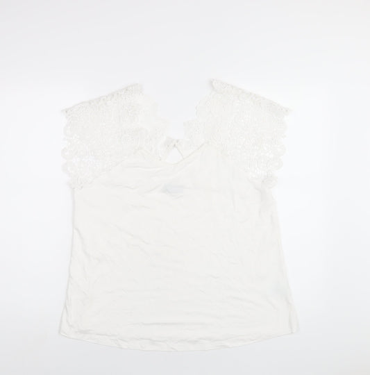 Womens UK Size XL Klass White Basic T-Shirt