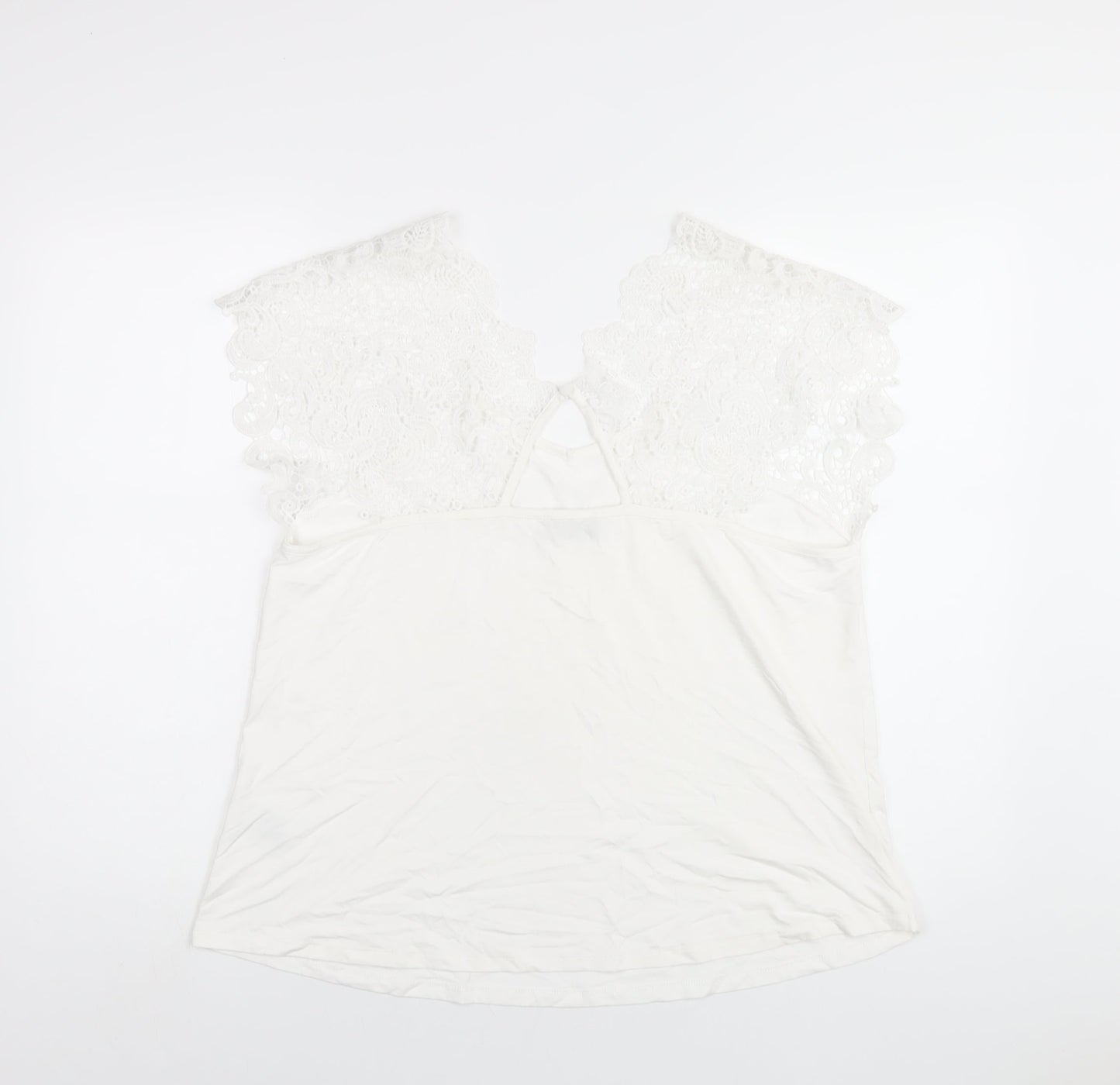 Womens UK Size XL Klass White Basic T-Shirt