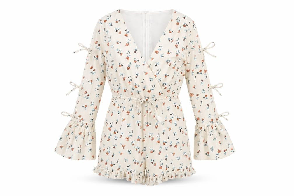 Womens UK Size 4 PRETTYLITTLETHING One-Piece Ivory Playsuit