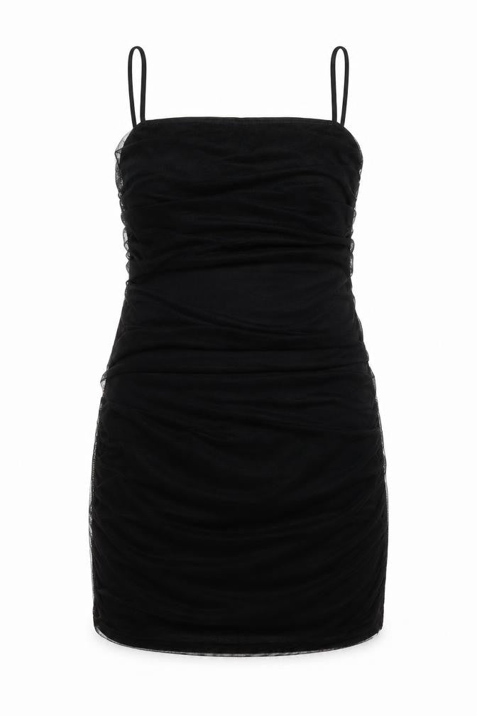 PRETTYLITTLETHING Womens Black Polyester Bodycon Size 14 Square Neck Pullover