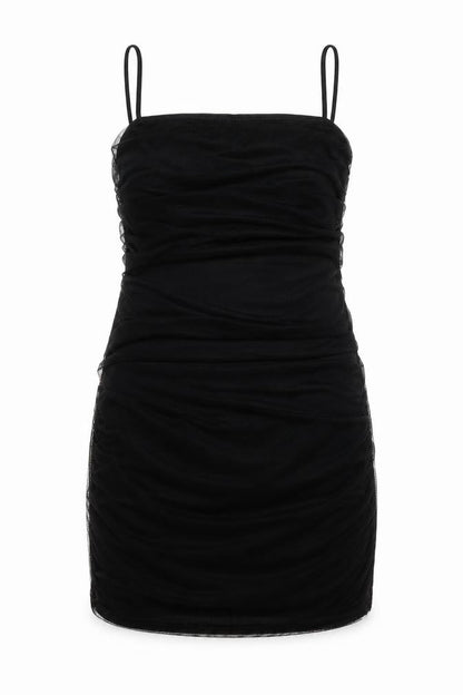 PRETTYLITTLETHING Womens Black Polyester Bodycon Size 14 Square Neck Pullover