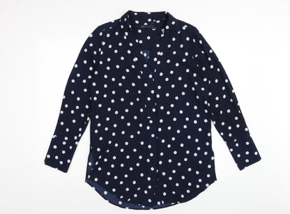 Womens UK Size 8 Marks and Spencer Blue Basic Blouse