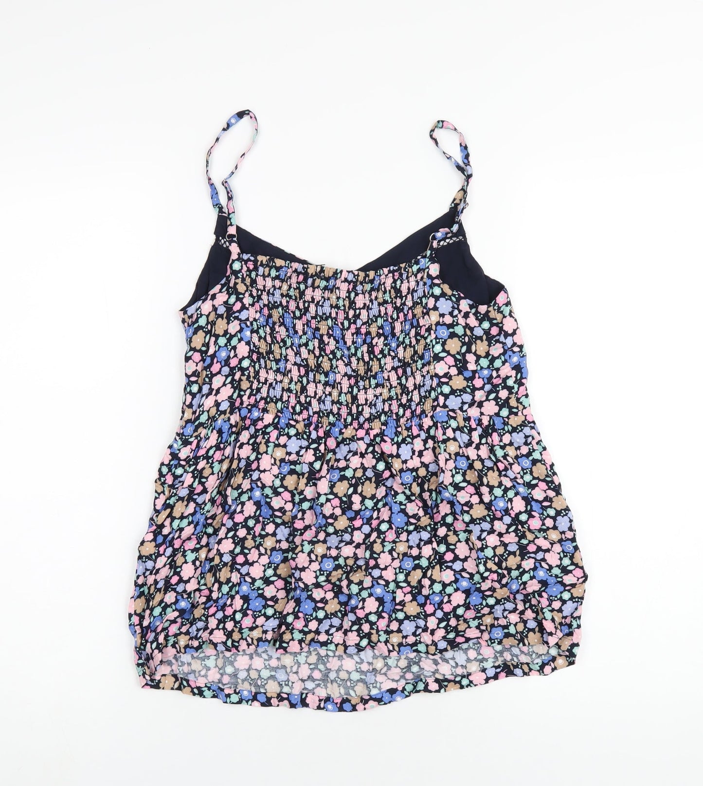 Marks and Spencer Womens Multicoloured Floral Viscose Camisole T-Shirt Size 8 V-Neck