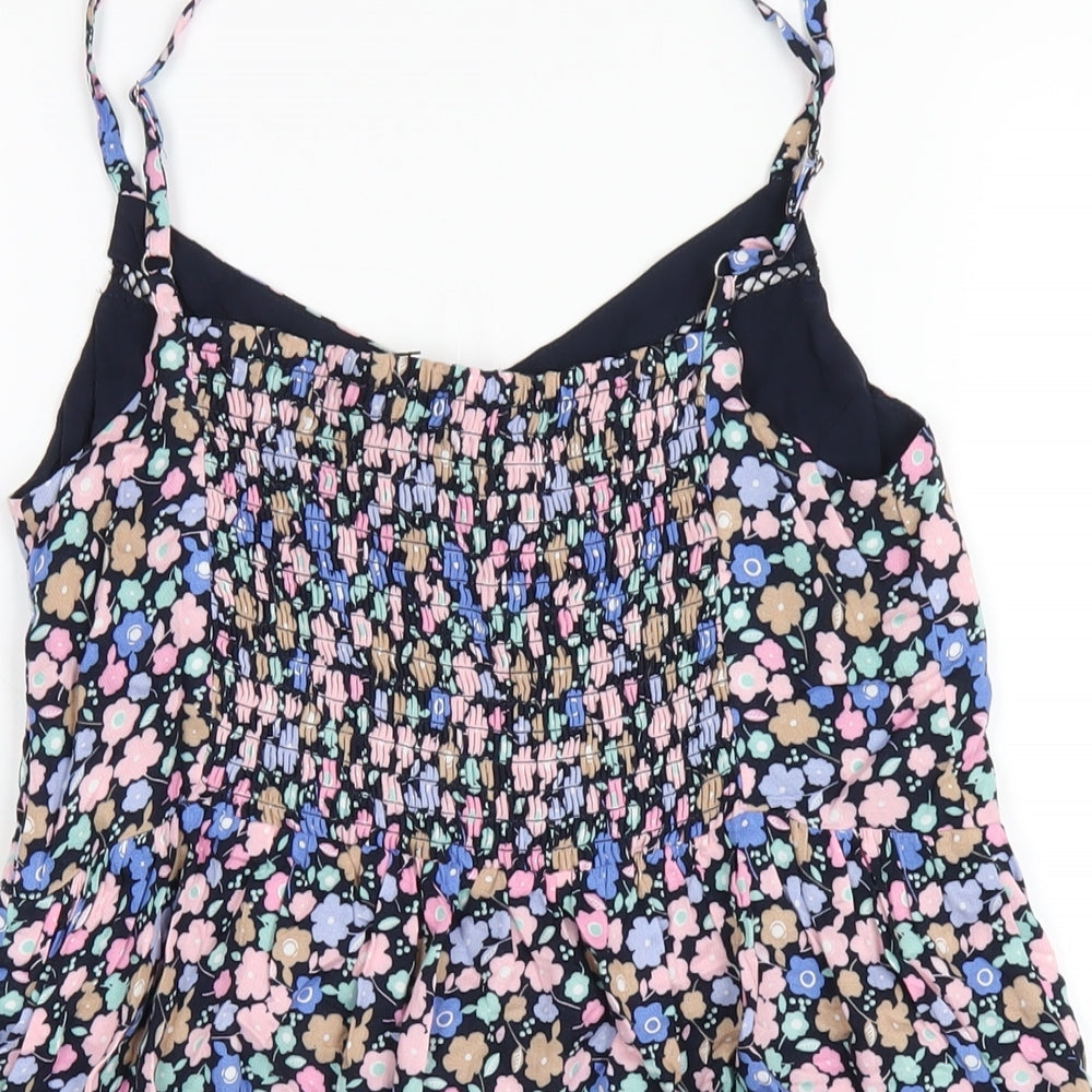 Marks and Spencer Womens Multicoloured Floral Viscose Camisole T-Shirt Size 8 V-Neck