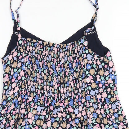Marks and Spencer Womens Multicoloured Floral Viscose Camisole T-Shirt Size 8 V-Neck