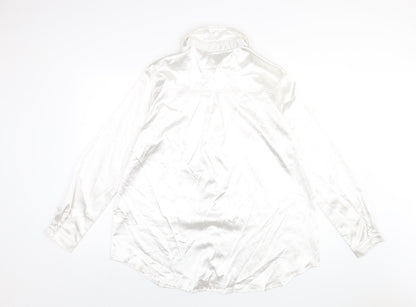 Womens UK Size L PRETTYLITTLETHING White Basic Button-Up