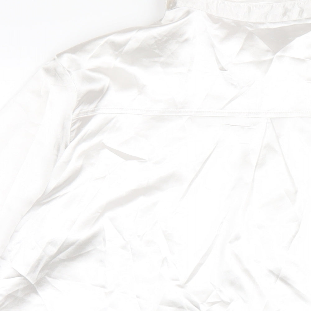 Womens UK Size L PRETTYLITTLETHING White Basic Button-Up