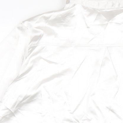 Womens UK Size L PRETTYLITTLETHING White Basic Button-Up