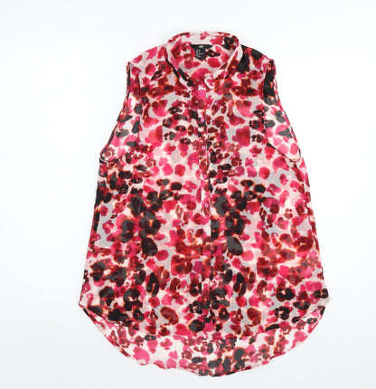 Womens UK Size 10 H&M Pink Basic Button-Up