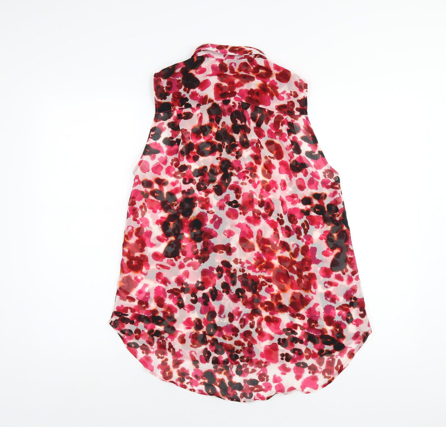 Womens UK Size 10 H&M Pink Basic Button-Up