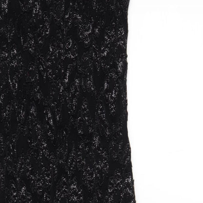 Principles Womens Black Nylon Bodycon Size 12 V-Neck Pullover