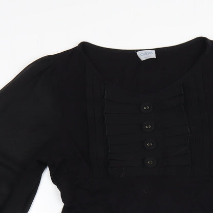 Oasis Womens Black Viscose A-Line Size 10 Round Neck Pullover