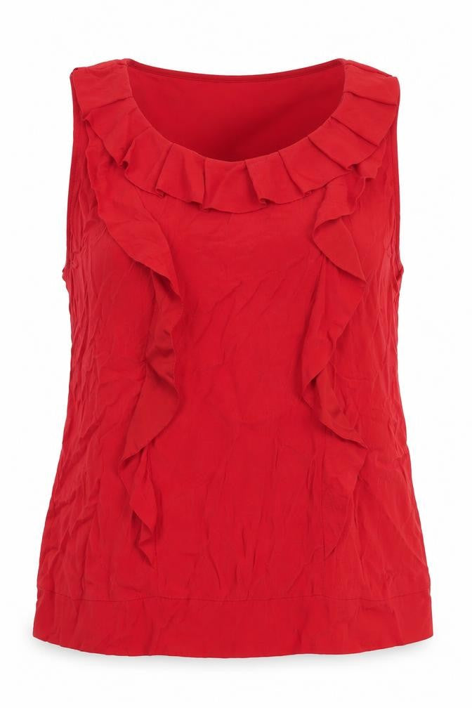 Womens UK Size 14 Monsoon Red Basic Blouse