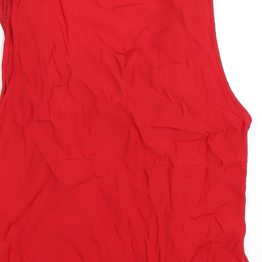 Womens UK Size 14 Monsoon Red Basic Blouse