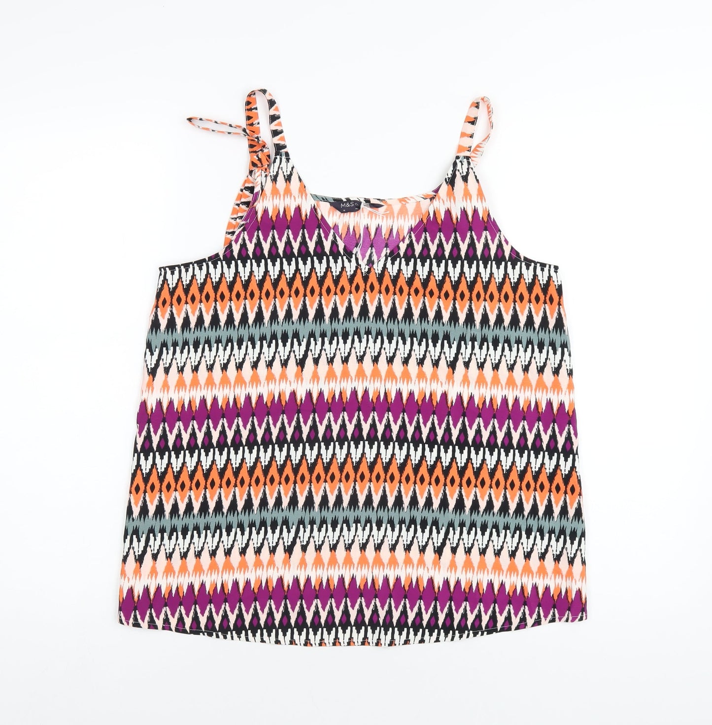 Womens UK Size 10 Marks and Spencer Multicoloured Camisole T-Shirt
