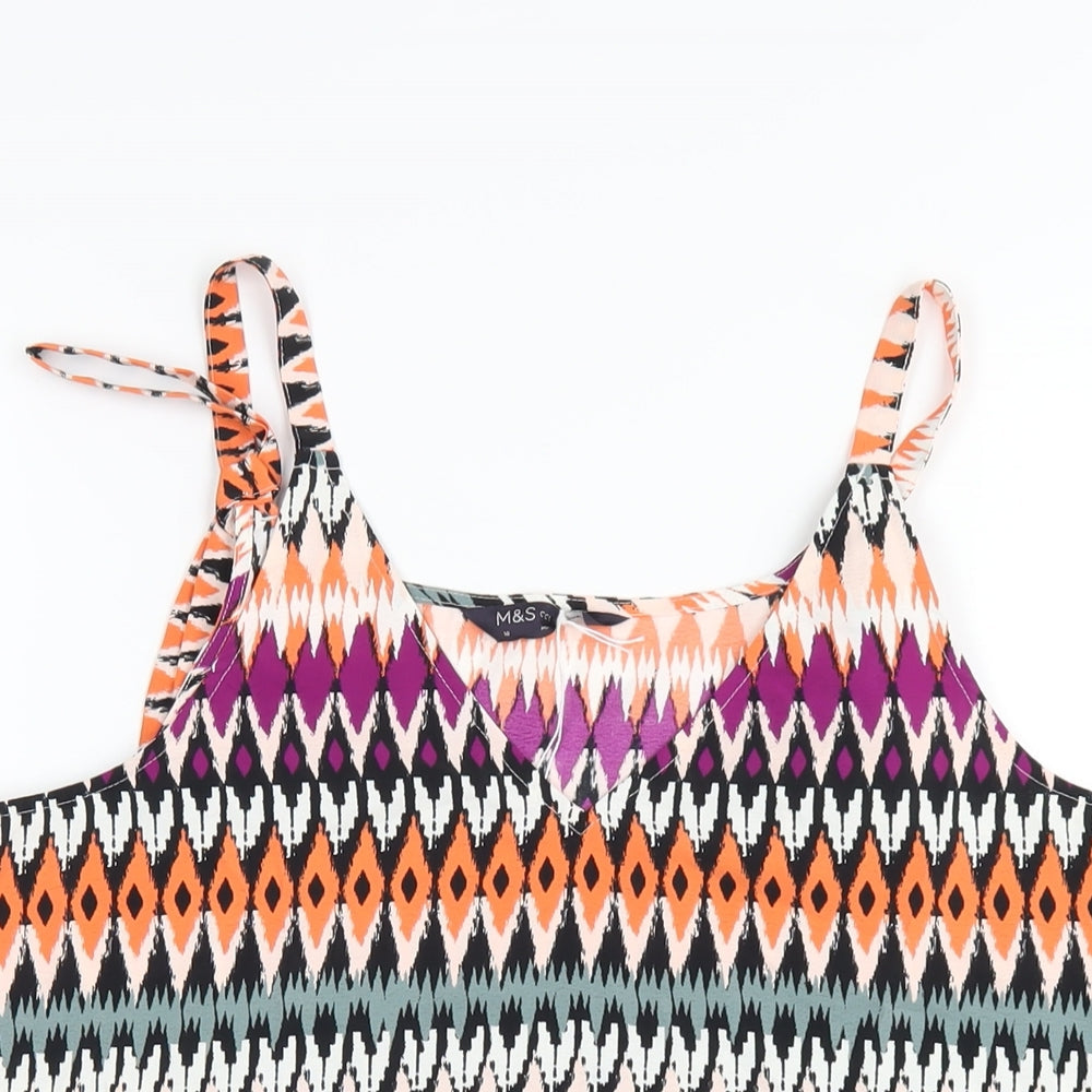 Womens UK Size 10 Marks and Spencer Multicoloured Camisole T-Shirt