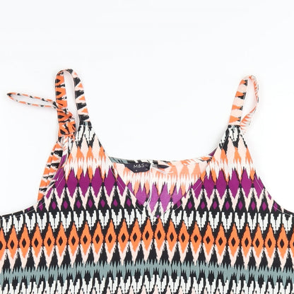 Womens UK Size 10 Marks and Spencer Multicoloured Camisole T-Shirt