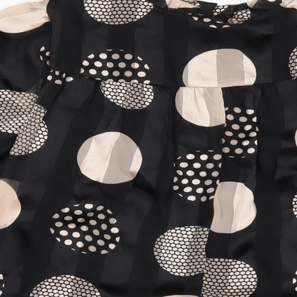 Womens UK Size M Signature Black Basic Blouse