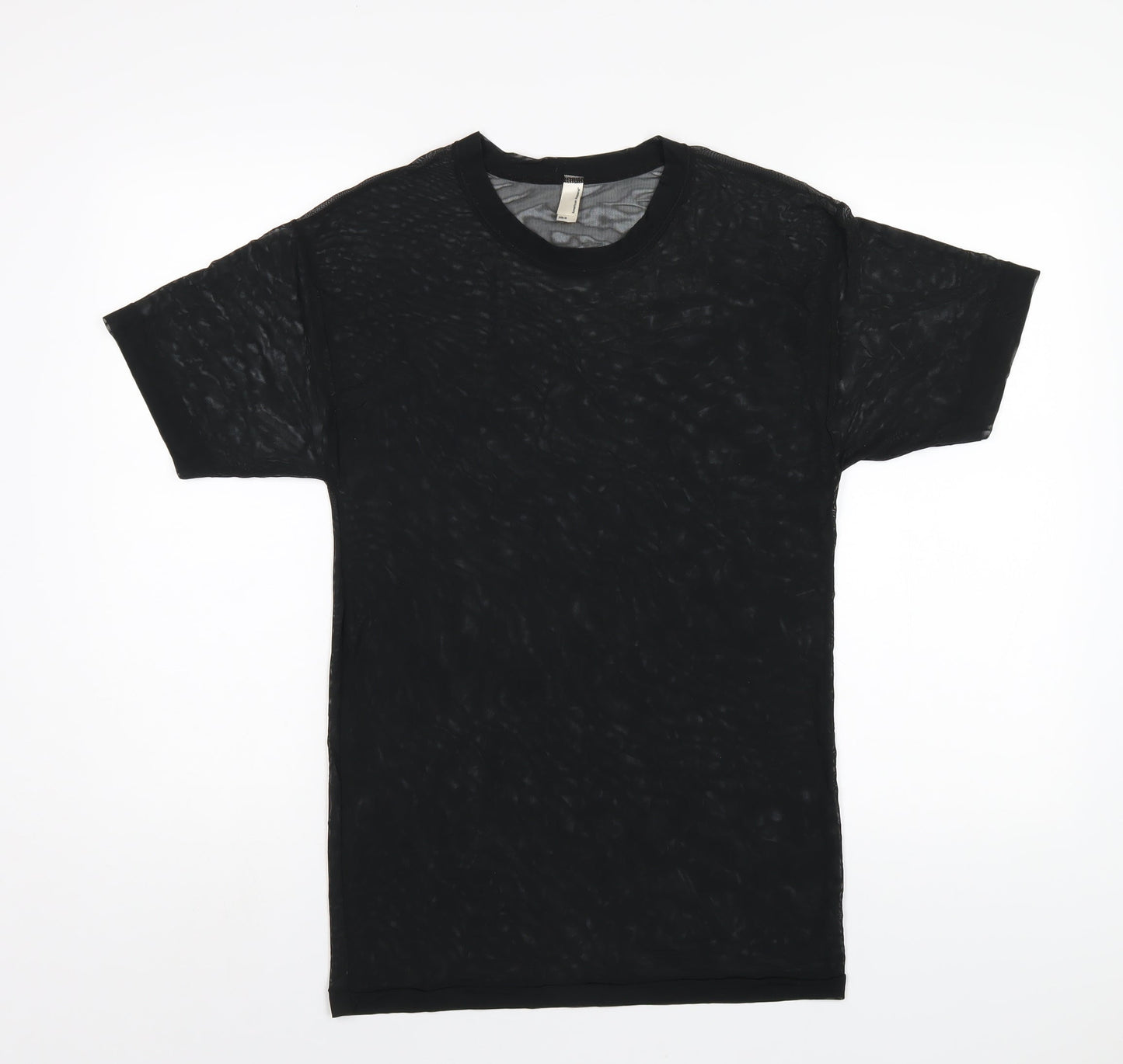 Womens UK Size XS American Apparel Black Basic T-Shirt