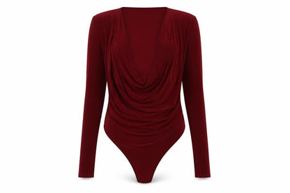 Womens UK Size 8 PRETTYLITTLETHING One-Piece Red Bodysuit