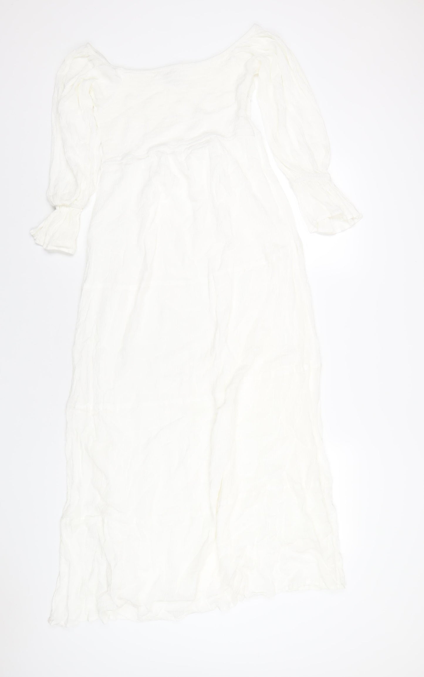 In the Style Womens White Viscose A-Line Size 12 Off the Shoulder Zip