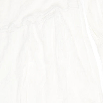 In the Style Womens White Viscose A-Line Size 12 Off the Shoulder Zip