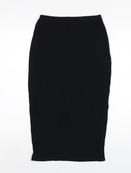 New Look Womens Black Polyester Straight & Pencil Skirt Size 8
