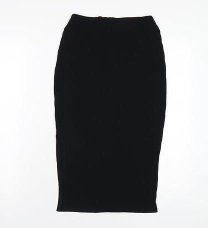 New Look Womens Black Polyester Straight & Pencil Skirt Size 8