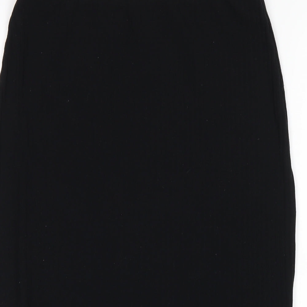New Look Womens Black Polyester Straight & Pencil Skirt Size 8