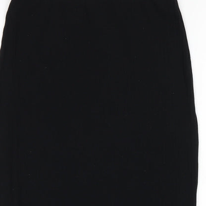 New Look Womens Black Polyester Straight & Pencil Skirt Size 8