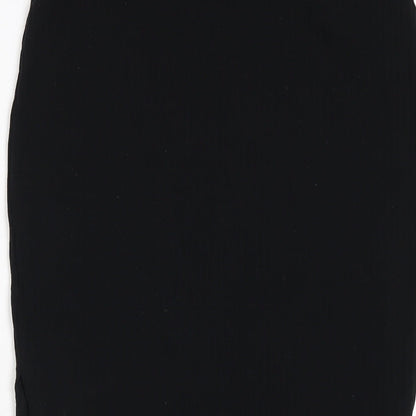 New Look Womens Black Polyester Straight & Pencil Skirt Size 8