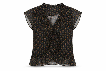 Womens UK Size M Mango Black Basic Blouse